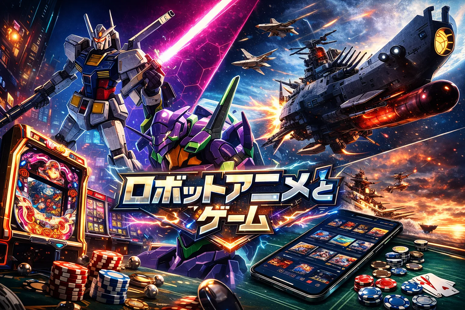 ロボットアニメ×パチンコゲームを自宅で楽しむ方法!人気タイアップ作品まとめ